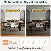 Lustre rectangulaire moderne en cristal, luminaire de plafond ovale en cristal K9 de luxe pour îlot de cuisine, salle à manger, salon