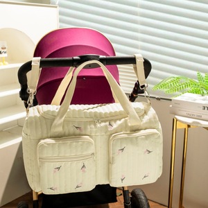 Bolsa de Lona Bordada, Bolsa de Transporte Bordada, <span class=keywords><strong>Bolso</strong></span> de Mano, <span class=keywords><strong>Bolso</strong></span> de Hombro Acolchado <span class=keywords><strong>Maternal</strong></span>, Bolsa de Pañales para Mamá, Diseño de Oso Animal - Product Image 3