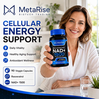 Kapsul Resveratrol NAD Herbal yang Dapat Disesuaikan untuk Dewasa, Meningkatkan Imunitas & Daya Tahan Fisik, 90 Kapsul Per Botol