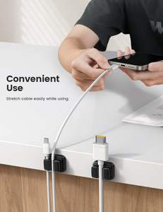 Organisateur électronique en gros d'usine, gestion des câbles de téléphone, support en plastique, <span class=keywords><strong>clips</strong></span> adhésifs pour câbles, pinces pour téléphone portable - Product Image 3