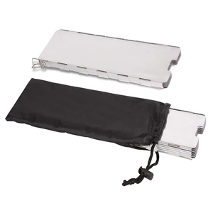 Paravento Pieghevole Portatile a 12 Piastre <span class=keywords><strong>per</strong></span> Fornello da Campeggio, Scudo Termico Leggero <span class=keywords><strong>per</strong></span> Cucina all'Aperto con Sacca con Coulisse - Product Image 3