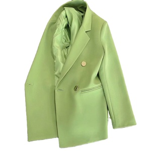 Giacca Casual da Donna Tanghe Multicolore, <span class=keywords><strong>Blazer</strong></span> <span class=keywords><strong>con</strong></span> Risvolto a Doppio Petto, <span class=keywords><strong>Bottoni</strong></span> Dorati, Tasche Laterali, Vestibilità Ampia, 100% Poliestere - Product Image 2