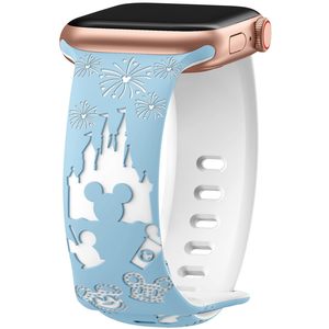 Correa de Reloj de Silicona Forwelleny con Diseño de Castillo y Mickey para Relojes Inteligentes <span class=keywords><strong>Apple</strong></span> Series 11 10 9 8 <span class=keywords><strong>7</strong></span> 6 5 4 3 SE Ultra 2 - Product Image 2