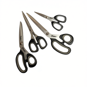 TTAKE Stainless Steel DIY Multipurpose <b>Scissors</b> 3 Piece Set with Soft Grip Handle for Home and Office Use - Product Image 2