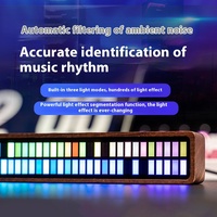 Spectre audio de voiture en noyer noir avec son rvb et contrôle d'application mobile Double rangée rythme lumière Bluetooth ramassage nouveauté cadeau