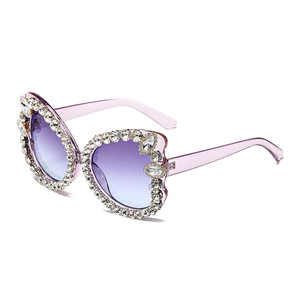 Jamie 2331BM Rhinestone Cat Eye Sunglasses Black Frame UV400 Women's Fashion Sunshades - Product Image 3