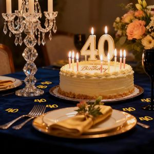 Coriandoli Dorati per 40° Compleanno - Decorazioni da Tavolo per Festa di Compleanno, Coriandoli di Carta per 40° Anniversario - Product Image 2