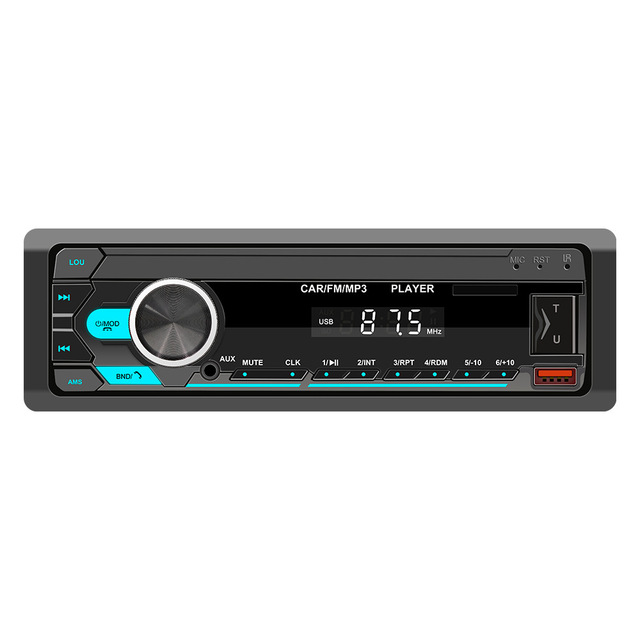Intelligent BT Car Mp3 Player Positioning Dual USB Colorful Lights Mobile APP Control Voice Intelligent Control 1Din 12V