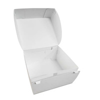 Sac en papier de carton blanc jetable bon marché écologique pour dessert mousse petites boîtes d'emballage de gâteau ensemble de boîtes en papier pour gâteau