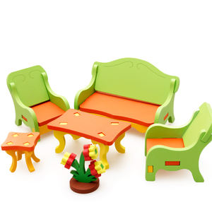<span class=keywords><strong>Jouet</strong></span> de meubles 3D DIY en gros, design moderne en bois écologique, tables et chaises multifonctionnelles pour bébés, <span class=keywords><strong>jouet</strong></span> de jeu d'imitation - Product Image 2