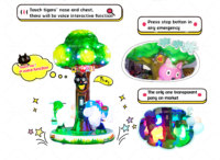 Manège Carrousel Interactif Vocal en Fibre de Verre pour 3 Chevaux, à Monnayeur, pour Enfants, Utilisation Intérieure/Extérieure, pour la Maison et les Centres Commerciaux