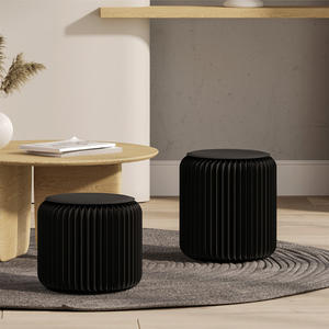 Ihpaper H42cm <span class=keywords><strong>Tabouret</strong></span> pliant en <span class=keywords><strong>carton</strong></span> avec coussin rond, mobilier d'intérieur pour hôtel, chambre et entrée - Product Image 4