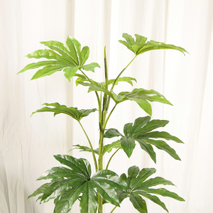 Home Decor Eco-Friendly Plastic Small Potted Green Artificial Bonsai <strong>Fiddle</strong> Leaf <strong>Fig</strong> <strong>Tree</strong> Water Resistant - Product Image 3