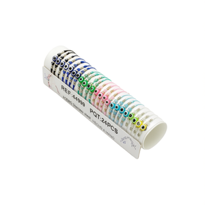 Bracciale a corda con occhielli PULSERA-TUBO taglia 10, in acciaio inossidabile, fatto a mano, con ciondoli - Product Image 2