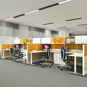 Bảng Chia Độc Đáo Hình Chữ L Hiện Đại Tủ Máy Tính Bàn Văn Phòng Làm Việc 4 Chỗ Có Tủ Trên Cao Bán - Product Image 6