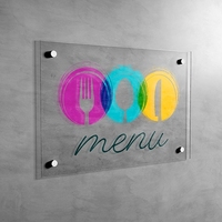 Panneaux de signalisation personnalisés en polycarbonate transparent pour logo de marque, découpe sur mesure, utilisation intérieure/extérieure, tailles personnalisées, impression de logo de marque