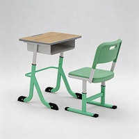 Meubles de classe scolaire, bureau d'étude pour étudiants à hauteur réglable, table et chaises scolaires modernes