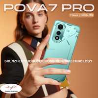POVA7 Pro 16G+1TB Android 15 7.3 Pouces Global 5G Téléphone Portable Processeur Rapide Longue Autonomie Wi-Fi Grand Stockage