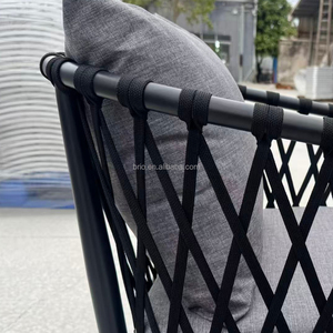 Chaise de <span class=keywords><strong>jardin</strong></span> de luxe en <span class=keywords><strong>aluminium</strong></span> et corde, résistante aux intempéries, pour villa et restaurant – Offre spéciale - Product Image 5
