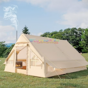 Combinaison multifonctionnelle Tente gonflable en tissu de coton imperméable pour le camping en plein air, tente gonflable pour les voyages en famille - Product Image 3