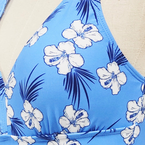 Custom Tankini Femme White <span class=keywords><strong>Flora</strong></span> Pattern Design Traje de baño Maillot De Bain Tankini Mujer Adecuado para la piscina y la playa. - Product Image 6