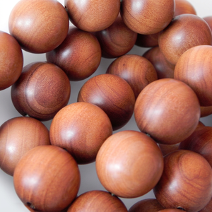 Riddhi Siddhi Mysore Sandalwood Carving Bead Necklace/Chinese Mala/Malas Natural Dark Golden Brown Color Pattern 50+ Years - Product Image 2