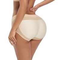 Culotte gainante sans couture pour femme, rehausseur de fesses rembourré, sous-vêtement sculptant le ventre, effet fesses galbées