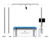 Lederen Automatische Computer Snijmachine Vibrerende Mes Stof Snijmachine Met Auto Identificatie & Auto Nest Systeem