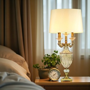 Trọng lượng nhẹ OEM ODM đơn giản dẫn đèn thủy tinh với vải Bìa 4 + 1 cánh tay 180m Kích thước nến đèn - Product Image 6