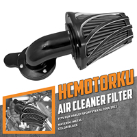 Kit de filtre à air pour moto, système d'admission d'air pour Harley Sportster XL1200 883 Dyna Softail Fat Boy Touring Street Glide