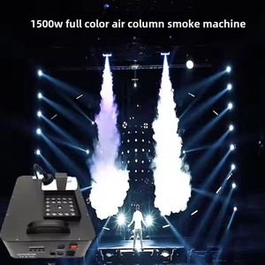 Machine à fumée électrique verticale en métal avec LED 1500W, pulvérisation ascendante, télécommande DMX512 et lumière RGB - Product Image 4