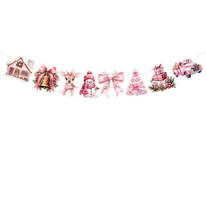 <b>Christmas</b> Gnomes Banner Paper Decorations For Holiday Party Decor - Product Image 2