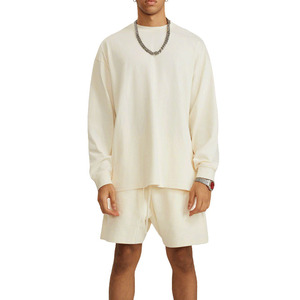 Summer Streetwear Oversize Solid Color 100%Cotton Long Sleeve <strong>T</strong>-<strong>Shirt</strong> Unisex Loose Crew Neck Tee Blank Casual <strong>T</strong> <strong>Shirts</strong> for Men - Product Image 6