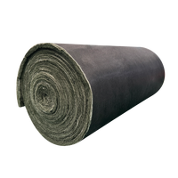 Isolation phonique en laine de verre noire EN ISO354 Israël, rouleaux de 32 kg/m³ 30 mm pour climatisation, isolation en fibre de verre HVAC avec tissu noir