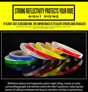 Adesivo Riflettente per Veicoli, Nastro di Sicurezza Notturna 1cm, Pellicola Riflettente a Nido d'Ape per Auto, Biciclette e Moto - Product Image 5