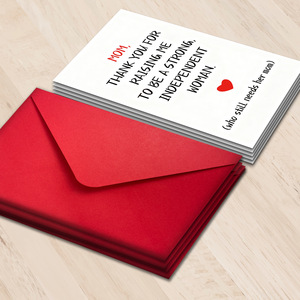 Tarjetas de Felicitación Personalizadas para el Día de la Madre con Diseño de Feliz Día de la Madre y Agradecimiento, con Sobre Rojo, Venta al por Mayor - Product Image 3