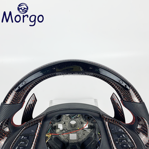 Volant en fibre de carbone personnalisé pour volante <span class=keywords><strong>Chevrolet</strong></span> <span class=keywords><strong>Camaro</strong></span> SS <span class=keywords><strong>Convertible</strong></span> <span class=keywords><strong>Zl1</strong></span> 2016 2017 2018 2019 <span class=keywords><strong>2020</strong></span> 2021 2022 - Product Image 2