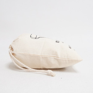 Sacs à cordon en toile de coton naturelle personnalisés avec logo, vente en gros d'usine, pour sèche-cheveux - Product Image 5