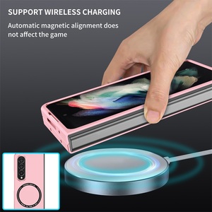 Funda de teléfono móvil plegable con anillo magnético de carga inalámbrica, carcasa de teléfono móvil plegable con anillo magnético de lujo para Samsung <span class=keywords><strong>Galaxy</strong></span> Z, 4 y 3 - Product Image 4