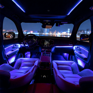 Pour <span class=keywords><strong>Volvo</strong></span> XC90 LED Ambient Smart Dimmable Intérieur Auto Éclairage Mise À Niveau Symphony Neon Flowing Light Émettant De La Lumière Ambiante De Voiture - Product Image 4