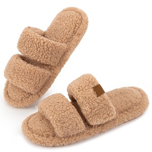 Pantoufles à bout ouvert pour femmes transfrontalières personnalisées pour Amazon coton antidérapant pour l'extérieur pour pantoufles pour l'hiver - Product Image 2