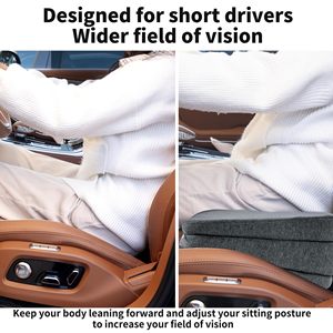 Chaise de bureau pliable, siège de <span class=keywords><strong>voiture</strong></span> ergonomique pour adulte, <span class=keywords><strong>rehausseur</strong></span> de siège de <span class=keywords><strong>voiture</strong></span>, soutien lombaire, réglage de la hauteur, <span class=keywords><strong>coussin</strong></span> de siège de <span class=keywords><strong>voiture</strong></span> pour <span class=keywords><strong>conducteur</strong></span> de petite taille - Product Image 5
