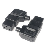 Angle Dergee 90 Connecteur 3 broches 16A250V Adaptateur de prise IEC320-C19 C20 Femelle Mâle Fiche électrique industrielle pour PDU/UPS