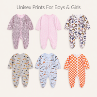 Pyjama pour bébé avec chaussons intégrés, en coton doux 100%, manches longues, pour garçon et fille de 0 à 12 mois