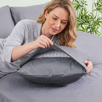 Taie d'oreiller 100% fibre de bambou tissée, écologique et confortable, bambou biologique pour taie d'oreiller 300TC, taies d'oreiller pour la maison