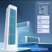Nouveau ventilateur de bureau sans pales, puissant flux d'air, alimentation USB, télécommande, moteur sans balais, 3 vitesses, matériau ABS, pour bureaux