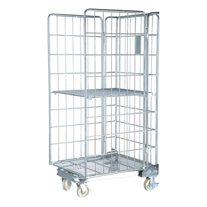 Chariot logistique à quatre côtés en treillis métallique de 500 kg pour la manutention de matériaux en vrac en entrepôt B2B - Product Image 5