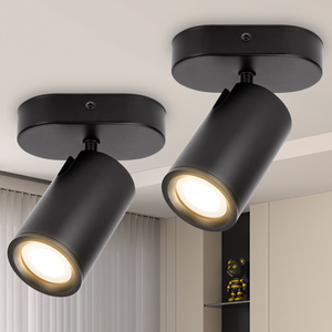 Aigostar moderna lampada da soffitto regolabile nero uso interno Gu10 Base faretti moderni faretti regolabili per uso interno - Product Image 1