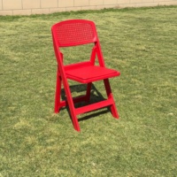 Chaise pliante en résine empilable multicolore avec dossier perforé et assise rembourrée pour événements, mariages, restaurants, fêtes, utilisation en extérieur et en intérieur