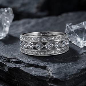 Anello Geometrico a Forma di Diamante per Donne, Gioiello Minimalista ed Elegante per Uso Quotidiano - Product Image 4